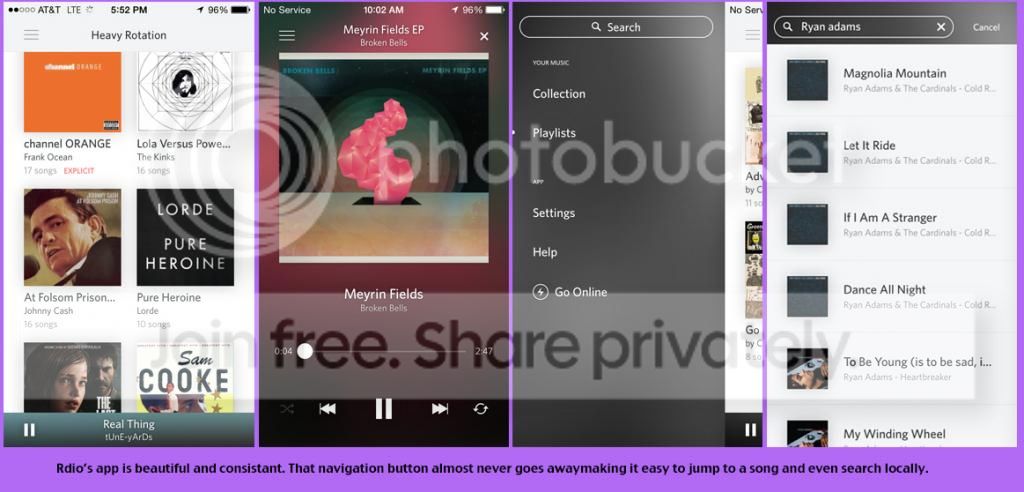 to   song brings up   menu with things like follow, share, add